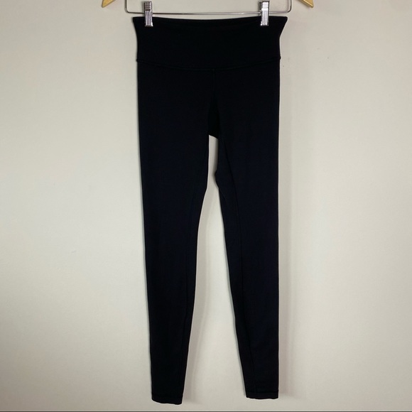 LULULEMON Black Wunder Under Pant Mid Rise Tall - Picture 2 of 9